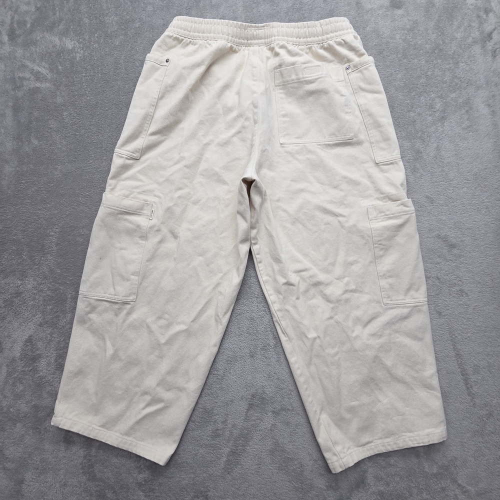Nike Life Men's Utility Pants L Measured 34x26 Beige White Cargo Cotton - Picture 11 of 14